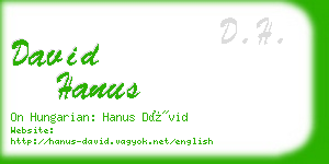 david hanus business card